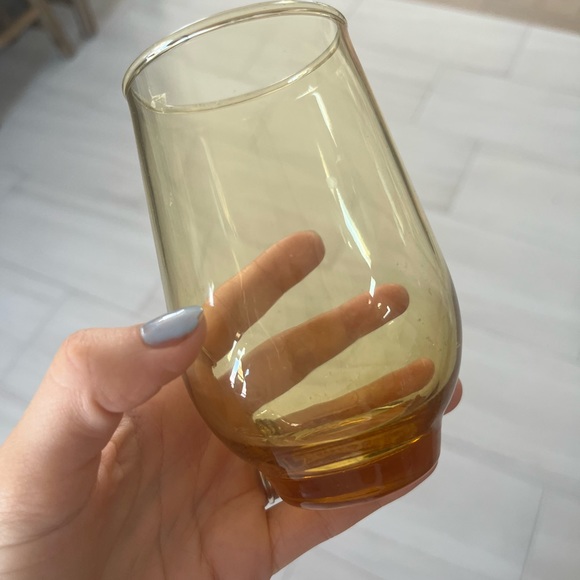 Vintage Set of 4 Libbey Golden Amber Tempo Glasses - Picture 2 of 4